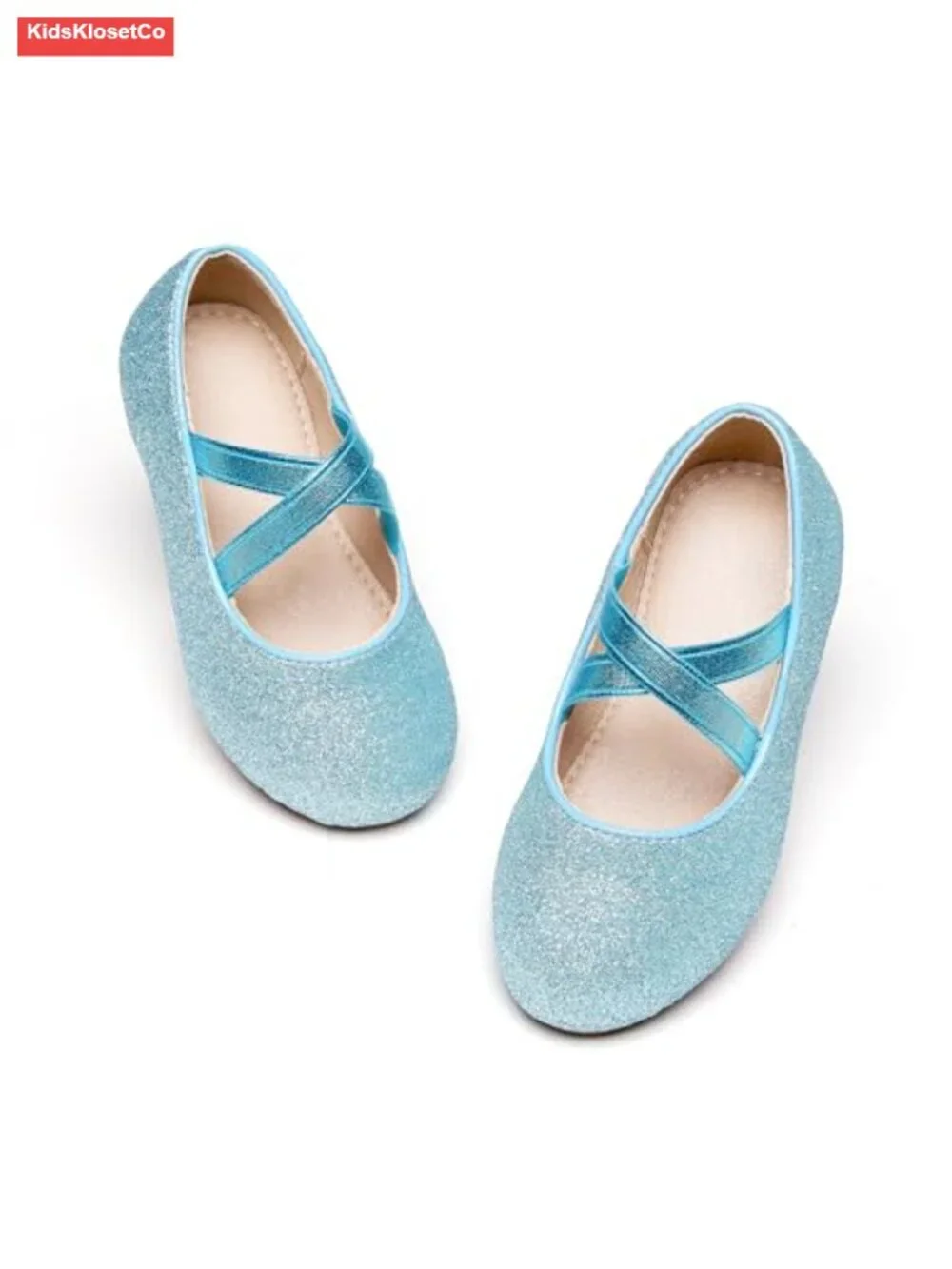 Toddler Girls Mary Jane Ballerina Flats with Elastic Strap, Non-Slip Rubber Sole